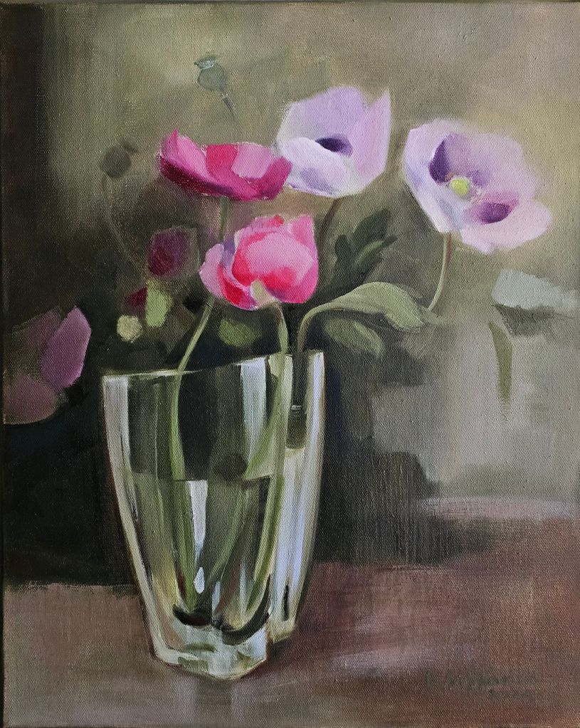 Unikot, öljyväri, 41x33 cm, v.2024